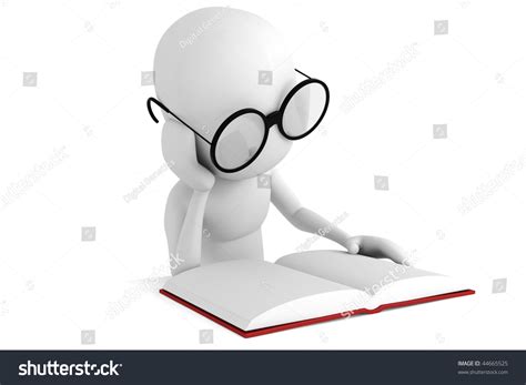 3d Man Studying Stock Photo 44665525 Shutterstock