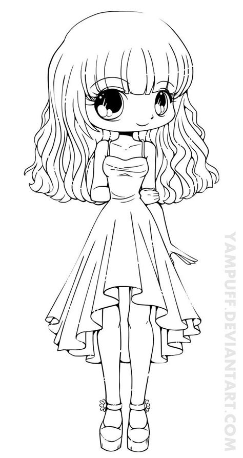 Teej Chibi Lineart Commission By Yampuff On Deviantart Coloriage