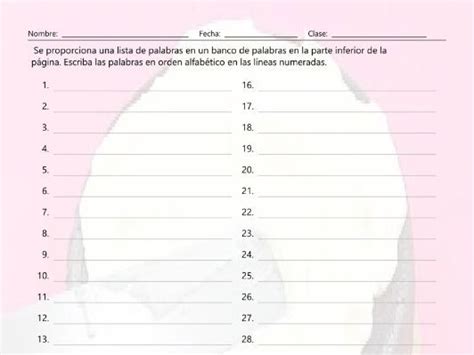 Southeast, everywhere, up, left, close by, back, inside, around. Adverbs Alphabetical Order I Spanish Worksheet | Teaching ...