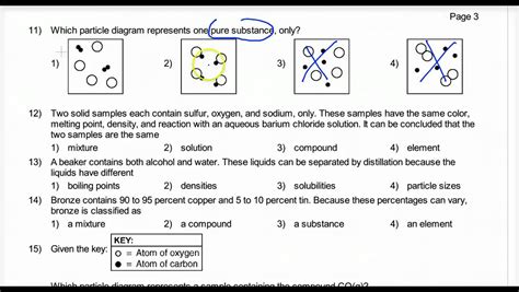 In this activity we will explore how the smallest chemical units of matter determine whether something is classified as an element, a compound, or a mixture. Review classification of matter regents questions 1 - YouTube