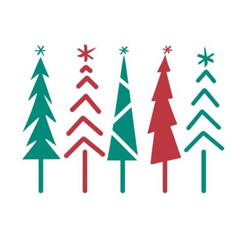 Christmas Trees Cuttable Design Svg Png Dxf And Eps Designs Etsy