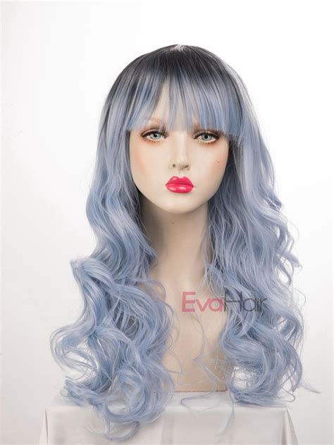 Evahair Long Wavy Synthetic Capless Wig With Wispy Bangs