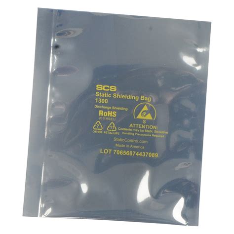 Scs 130057 1300 Series Metal In Static Shield Bag 5 X 7 100 Ea