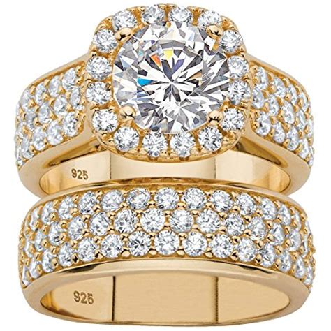 K White Gold Cz Wedding Ring Sets Abc Wedding