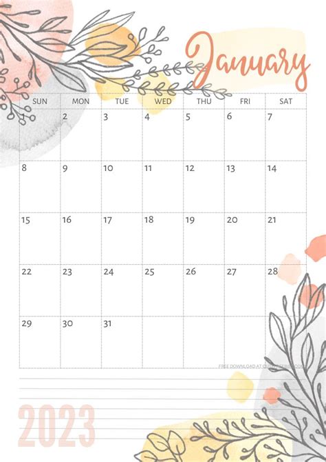 Pretty Calendar Free Printable Template Cute Freebies For You Free Printable Calendar