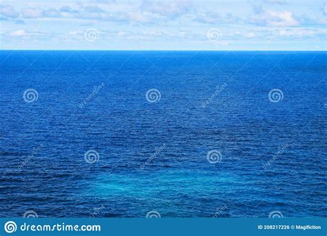 Horizon Of The Mediterranean Sea From The Gozo Maltese Islands With The