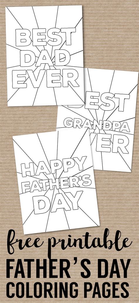 Happy Father S Day Coloring Pages Free Printables DIY Easy Father S