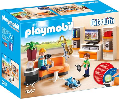 Playmobil City Life 9267 Living Room With Light Effects For Children