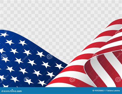 Waving Flag Of The United States Of America Illustration Of Wavy