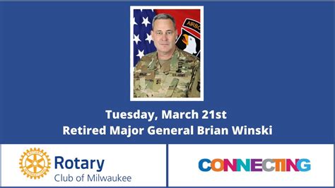 Tuesday Luncheon Major General Brian Winski Youtube