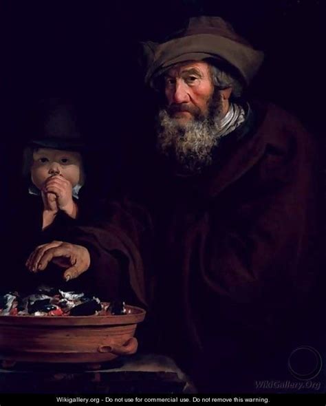 An Old Man Warming His Hands Over Coals After Jacob Cornelisz Van Oostsanen Wikigallery