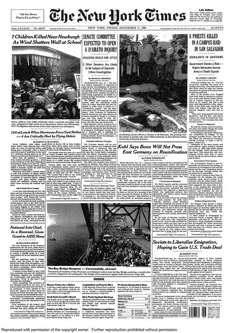 Loyola University Chicago Digital Special Collections The New York Times Front Page From 11 17