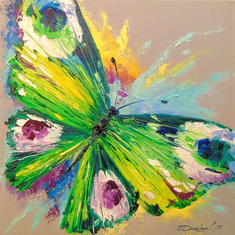 Butterflyoil Painting On Canvas Butterflynatureinsectcolorfuloil