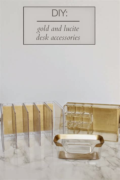 Jws Interiors Glam Diy Lucite And Gold Desk Accessories