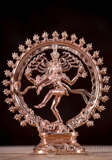 South Indian Panchaloha Polished Bronze Shiva As Nataraja Lord Of Dance