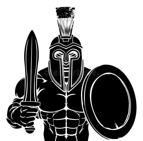 Spartan Trojan Sports Mascot Stock Vector Illustration Of Logo Mean
