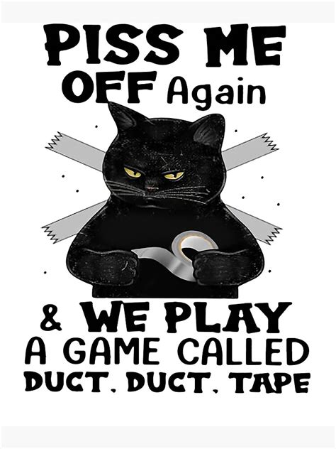 Black Cat Piss Me Off Again And We Play A Game Called Duct Duct Tape