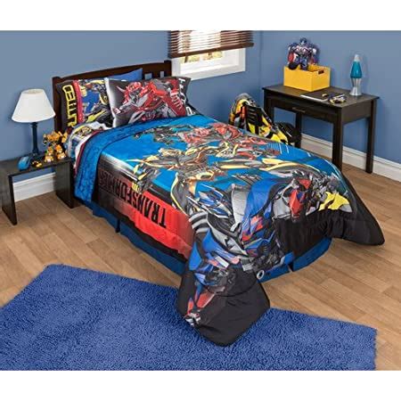 Amazon Com Transformers Battle Pc Twin Comforter And Sheet Set Bedding Collection Optimus