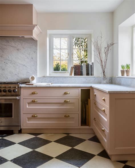 Farrow Ball Setting Plaster Pink Kitchen Interiors By Color