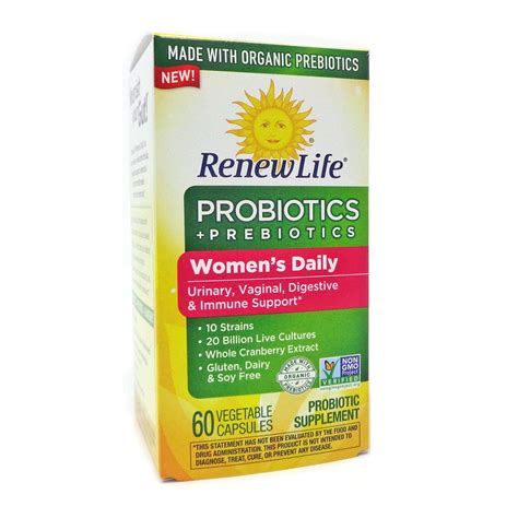 Renew Life Womans Daily Probiotics Plus Prebiotics 60 Capsules