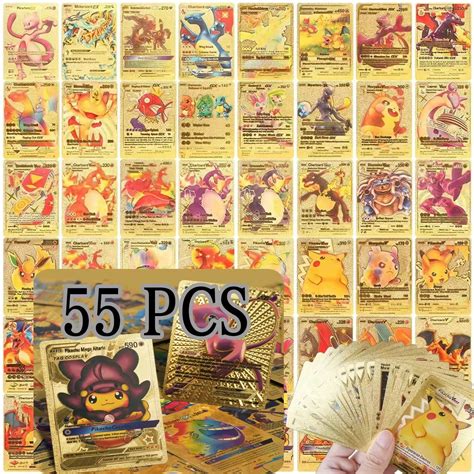 Buy 55 Pcs Gold Foil Rare Cards Tcg Deck Box Including Assorted Rare
