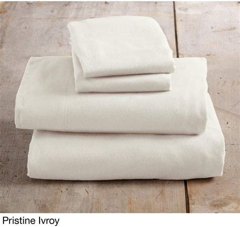 Hnu 4 Piece Casual Extra Soft Ivory Flannel Sheets