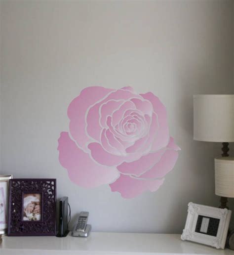 Large Rose Wall Stencil Flower Stencil Furniture Stencil Etsy