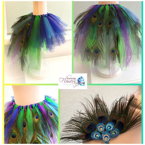 Peacock Tutu Costume With Real Peacock Feathers And Head Dress Peacock