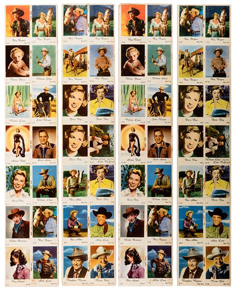Lot Detail Hollywood Stripsfilmstars Album Group Of Uncut Sheets Of