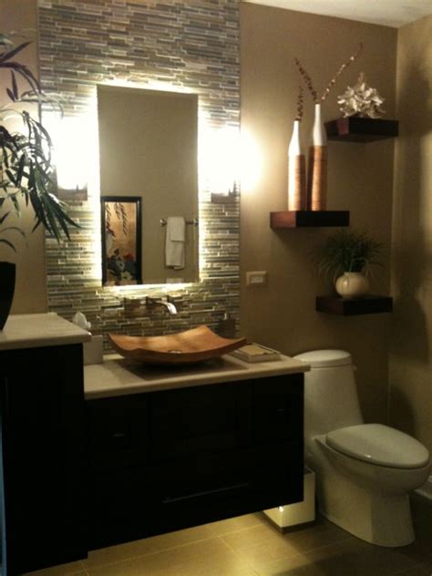 Tropical bathroom in the open space. After Vanity - Tropical - Bathroom - chicago - by J ...
