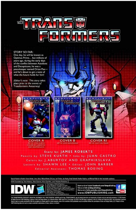 Preview Transformers Spotlight Orion Pax Comic Book Critic
