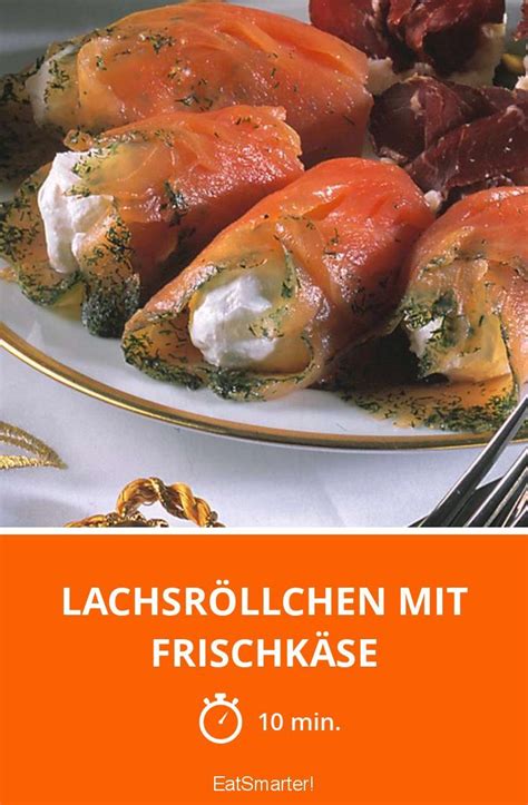 Lachsröllchen mit Frischkäse smarter Zeit 10 Min eatsmarter de