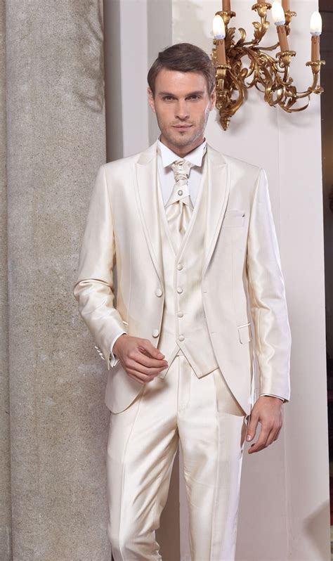 Ivory Suit Wedding Suits Men Prom Suits Groom Tuxedo