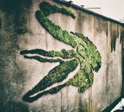 Art Mural Artistes Contemporains Crocodile En Mousse Vegetale Graffiti