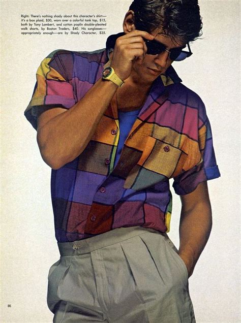 80s Vintage Fashion Colorful Printed And Patterned Clothing Were Very