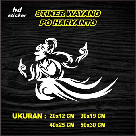 Jual Sticker Wayang Po Haryanto Sticker Wayang Bima Bus Mahendra