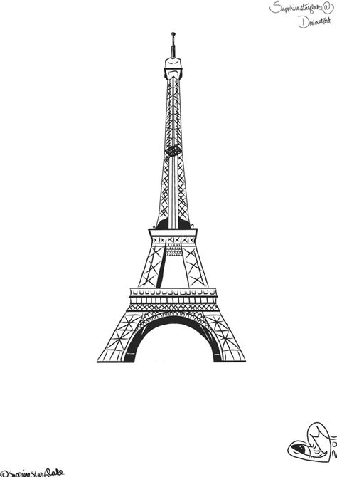Eiffel Tower Lineart By Sapphirestarflake On Deviantart