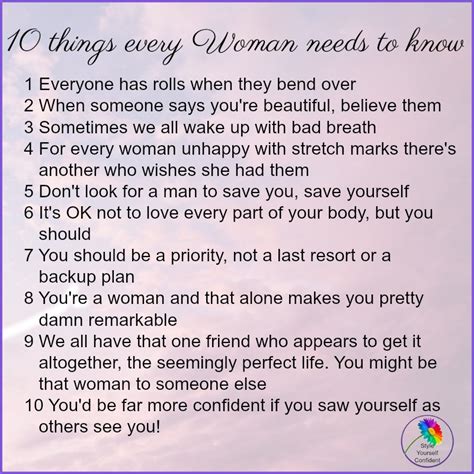 10 things every woman needs to know
