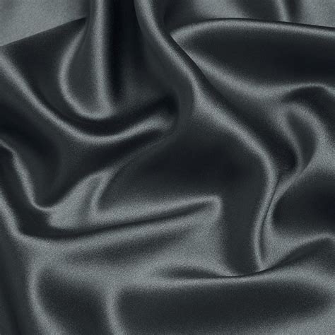 Cool Gray Stretch Silk Charmeuse Fabric For Clothes