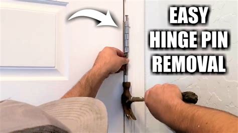 How To Remove Door Hinge Pins With A Hammer And Nail Diy Home Repair You