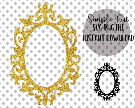 Gold Mirror Png And Svg Beauty And The Beast Mirror Svg File Etsy