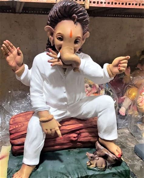 Ganesh Chaturthi Ganesh Idol Inspired By Allu Arjun S Pushpa And My