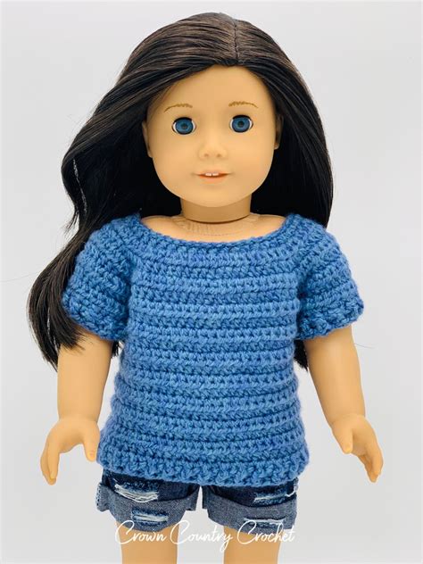 Spring Sweater Crochet Pattern For 18″ Dolls Crown Country Croche