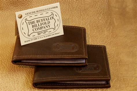 Buffalo Leather Two Fold Wallet Made In Usa Buffalo Billfold Company