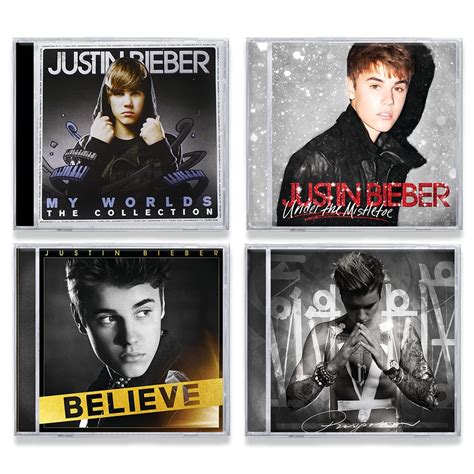 Justin Bieber First Five Albums 4 Cds My Worlds The