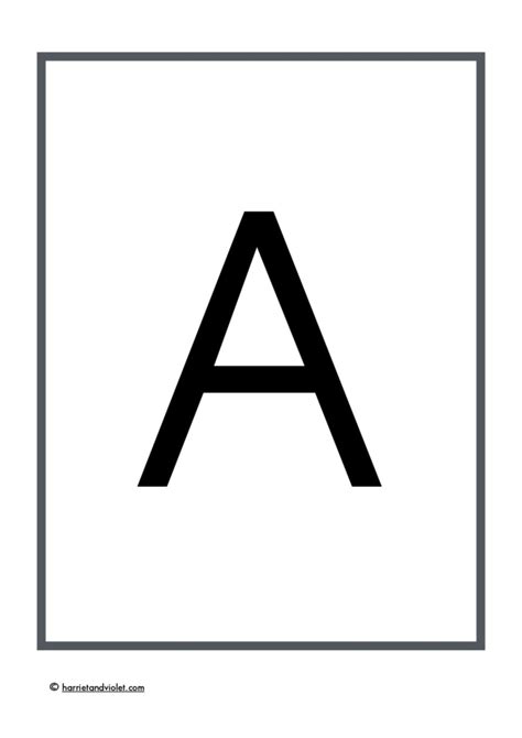 A4 Size Printable Alphabet Letters