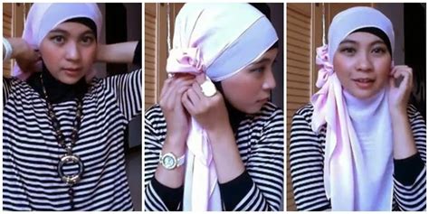 Trik Memakai Hijab Dan Menyiasati Pakaian Motif Garis | insyaf