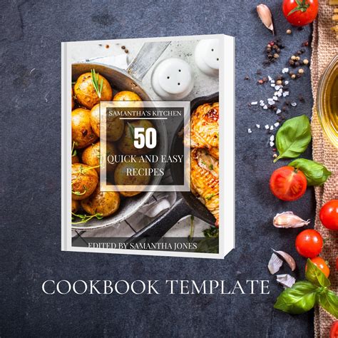Editable Cookbook Template Create Your Own Cookbook Canva Etsy