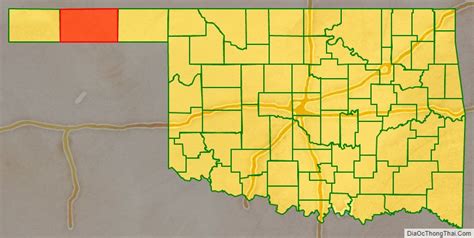Map Of Texas County Oklahoma