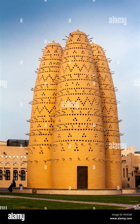Qatar Doha Katara Cultural Village Pigeon Tower Stock Photo Alamy